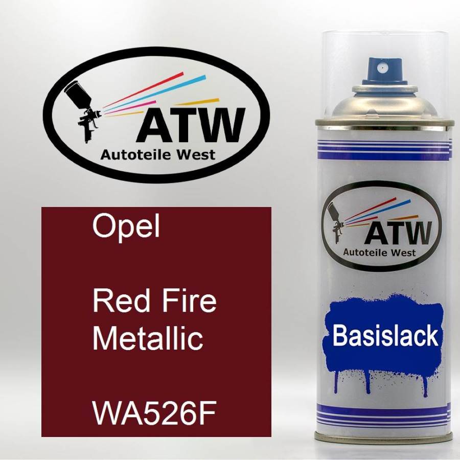 Opel, Red Fire Metallic, WA526F: 400ml Sprühdose, von ATW Autoteile West.